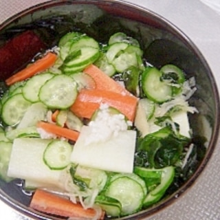 塩麹で野菜の水キムチ風